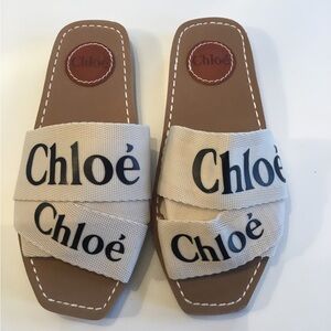 Chloe sandals woody slides